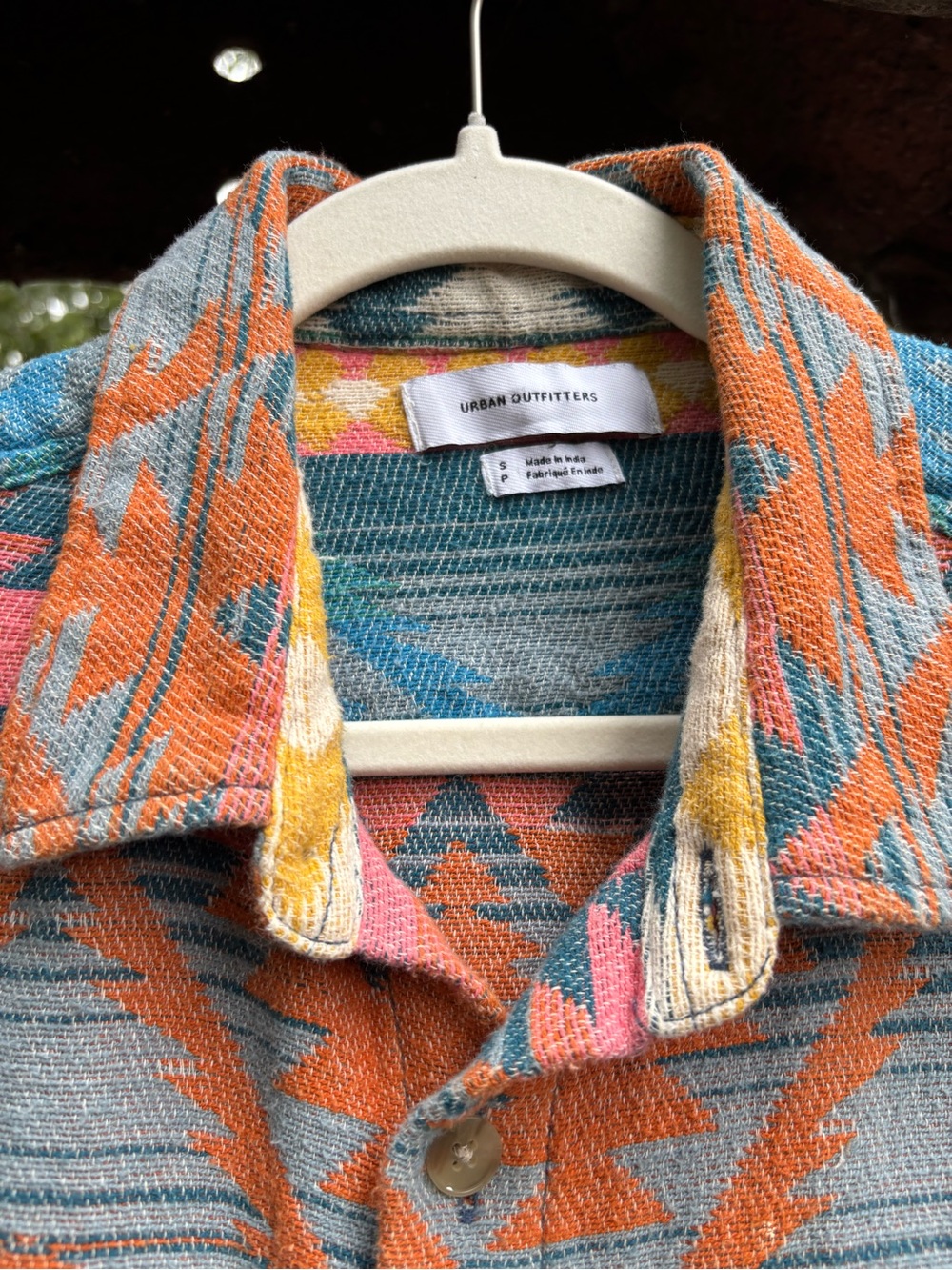 Urban Outfitters Men’s Multi-Color Patterned Soft Hiking Jacket
